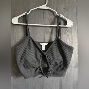 H&M Ribbed Tie Front Camisole